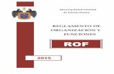 REGLAMENTO DE ORGANIZACIÓN Y FUNCIONES 2015