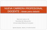 NUEVA CARRERA PROFESIONAL DOCENTE : Ideas para debatir