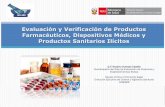 Evaluación y Verificación de Productos Farmacéuticos, Dispositivos ...