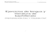 Ejercicios de lengua y literatura de bachillerato