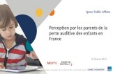 Perception par les parents de la perte auditive des enfants en France