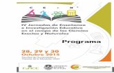IV Jornadas de Enseñanza e Investigación Educativa en el Campo ...