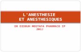 Anesthesie et anesthesiques