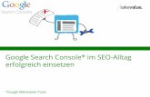 Google Search Console für SEO einsetzen!