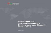 Boletim de Investimentos Chineses no Brasil