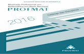 PROFMAT – Catalogo das disciplinas 2016
