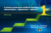 Вебинар Дмитрия Ткаченко: "3 этапа развития отдела продаж"