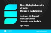 Sendachi | 451 | GitHub Webinar: Demystifying Collaboration at Scale: DevOps in the Enterprise