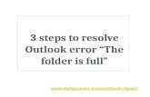 3 Quick Steps to Fix Outlook Error "Cannot move the Items. The folder is full"