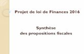 Projet loi de finances 2016