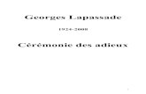 Georges Lapassade Cérémonie des adieux