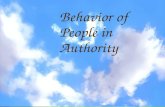Behavior of people in authority