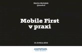 Mobile First v praxi