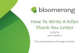 How to Write a Killer Thank You Letter