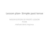 Simple past tense lesson plan