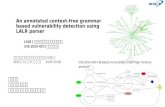 An annotated context-free grammar based vulnerability detection using LALR parser