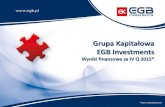 Wyniki finansowe Grupy Kapitałowej EGB Investments-IVQ 2015