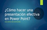 Cómo hacer una presentación efectiva en power point