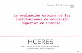 La evaluación externa de las instituciones de educación superior en Francia