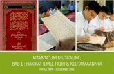 Ta'lim Mutaalim - Bab 1 - Hakikat Ilmu, Fiqih dan Keutamaannya - Bagian 1