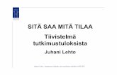 Tilaaja tuottaja-seminaari Juhani Lehto