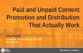 Paid and Unpaid Content Promotion and Distribution Methods that Actually Work from #CMWorld