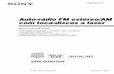 Auto-rádio FM estéreo/AM com toca-discos a laser