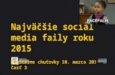Digitálne chuťovky 10.3.2016: Najväčšie social media faily roku 2015 (Mária Hadzimová, Triad advertising)