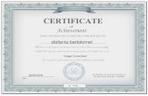 Certificate - Stefania Bartolomei