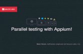 Parallel testing with appium