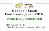 Hadoop / Spark Conference Japan 2016 ご挨拶・Hadoopを取り巻く環境