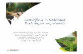 Gastvrijheid in Nederland Doelgroepen en persona's