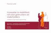 Innovatie in mobiliteit: rol voor gebruikers en stakeholders