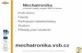 Mechatronika univerzitní studijní program VŠB-TU Ostrava