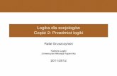 Logika dla socjologów Czesc 2: Przedmiot logiki
