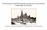Propozycja ujednoliconego programu nauczania onkologii w Polsce