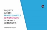 Enquête sur les professionnels du numérique en France - Édition 2016