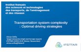 Xi'an Chang'an invited conference: Transportation system complexity, optimal driving strategies