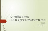 Complicaciones Neurológicas postoperatorias