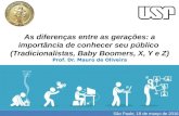 As diferenças entres as Gerações: a importância de conhecer seu público (Tradicionalistas, Baby Boomers, X, Y e Z)   USP