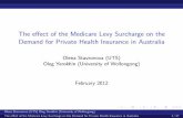 The effect of the Medicare Levy Surcharge on the Demand for ...