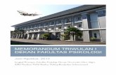 memorandum Triwulan I Dekan Fakultas Psikologi