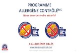 Présentation colloque allergènes en industrie_Programme Allergène contrôlé