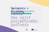 Collaboration in eTwinning: Find a project partner - SK