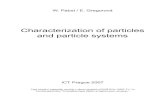 Characterization of particles and particle systems