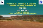 Geotourism, Geotrails & Geoparks – Pathways for Future Development in Australia, AESC 2016, 27th June 2016