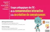 #Ipad16 Usages pédagogiques des TIC: de la consommation interactive à la co-création de connaissances