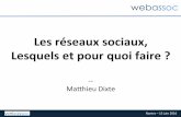 Réseaux Sociaux : introduction pour une association, Webassoc, 15 juin 2016, Nantes