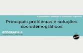 Principais problemas e soluções sociodemográficos