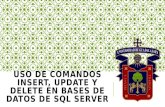 Uso de comandos insert, update y delete